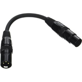 Audio2000s XLR Male to Female Microphone Patch Cable (0.5 Feet)