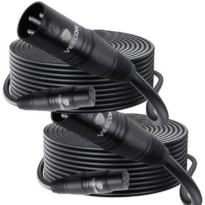 XLR Cable 50ft Microphone Cable with 3 Pin XLR Male to Female Balanced Mic Cable