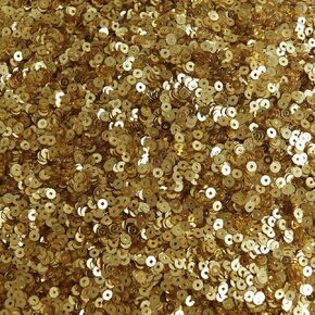 3mm Flat Sequins Rich Egyptian Gold Shiny Metallic. Made in USA