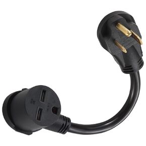 Power Adapter Cord, NEMA 6-50P Plug to 6-30R Receptacle for Electric Heater, etc - 250V 10 AWG UL Listed (6-50P/6-30R)