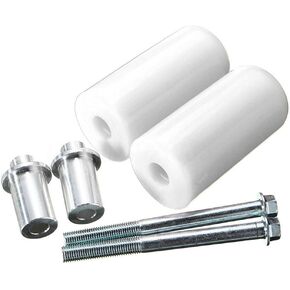 Frame Sliders, Universal Motorcycle Frame Sliders Anti Crash Protector for Yamaha Honda Suzuki (White)