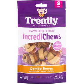 IncrediChews Bone w/Chicken Meat Wrap Dog Chew Treats - 6 Count/1 Pack