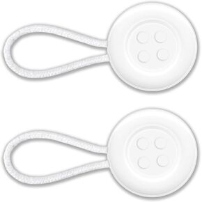 Collar Extenders for Mens Shirts (Soft Elastic Design) Tight Neck Collar Relief Collar Expander Buttons for Dress Shirts, Cuff Extensions (2-Pack White)