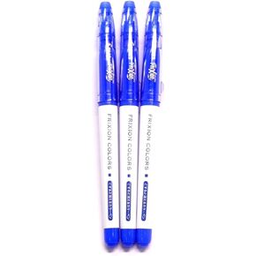 PILOT FriXion Colors Erasable Marker Blue, 3 pens per Pack (Japan import) [Komainu-Dou Original Package]
