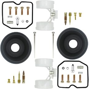 2-Pack Carburetor Repair Kit with Diaphragm Float Replacement for Kawasaki Ninja EX250 250R 2001-2012 Carb Rebuild Kits