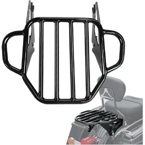رف أمتعة قابل للفصل من الكروم رف تركيب 2-Up مناسب لـ Harley Touring Road King Street Electra Glide 2009-2024 2021 2020 2019 2018 2017 2016 2015 2014 2013 2012 2011 2022 2023