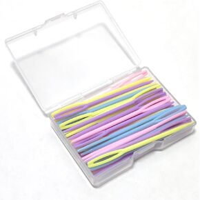 52Pcs 2.7" Large Eye Plastic Sewing Needles, Learning, Yarn, Darning, Tapestry, Safety Lacing Needles for DIY Sewing, Handmade Crafts, 4 Colors