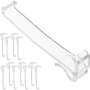 DECHOUS 12pcs Blind Trim Clip Hidden Valance Clips Window Blinds Hidden Clip Valance Retainer Holder Vertical Blinds for Sliding Glass Doors Vertical Curtain Plastic Replaceable