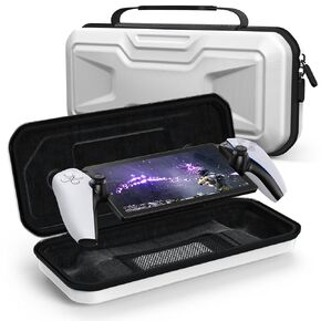 Klipdasse Carrying Case for PlayStation Portal Remote Player, Protective EVA Hard Shell Portable Carry Handbag Full Protective Case Accessories for PlayStation Portal （white）