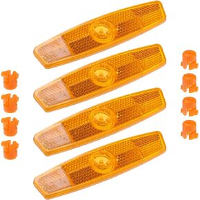 X AUTOHAUX Bike Reflectors Bicycle Warning Reflector for Bike Bicycle 4.49"x1.10"x0.39" ABS White 4pcs