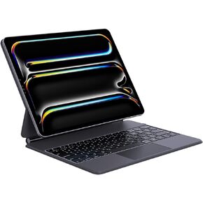 AUSDOM Keyboard Case for iPad Pro 12.9 (6th, 5th, 4th, 3rd Gen) and iPad Air 13 2024(M2), Magnetic Floating Keyboard Case for iPad Pro 12.9-Inch with Trackpad and Backlit Bluetooth Wireless Keyboard