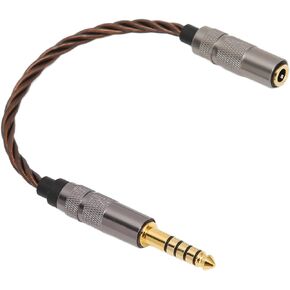 4.4MM Balanced Male to 3.5MM Balanced Female Adapter Cord, Gold Plated Portable Headphone Adapter Cable for Music Lovers