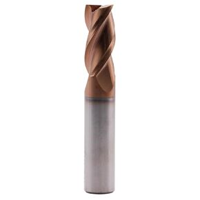 BestParts High Performance Solid Carbide End Mill for Aluminum - ZRN Coated, 37 Degree Helix, 3 Flute, HRC55, 1/2" Cutting and Shank Diameter, 1-1/4" Length of Cut, 3" Overall Length, Square End