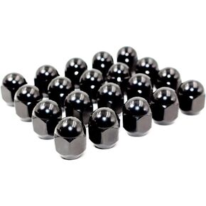 Set of 20 Veritek 12x1.25mm 3/4 Hex 0.95 Inch Black OEM Factory Style Acorn Conical Seat Dome Top Lug Nuts for Subaru Factory Wheels
