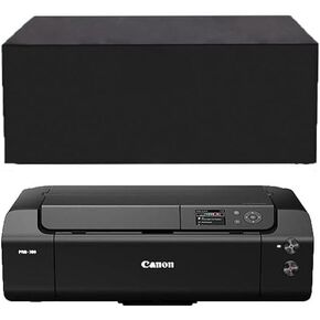 غطاء غبار الطابعة متوافق مع طابعات Canon Pixma Pro-200/طابعات Canon imagePROGRAF PRO-300 (حافظة حماية للطابعة مقاومة للماء - 25.2 × 15 × 7.9 بوصة، أسود)