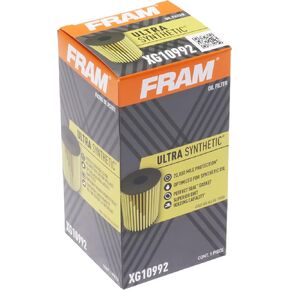 FRAM Ultra Synthetic Automotive Replacement Oil Filter, Designed for Synthetic Oil Changes Lasting up to 20k Miles, XG10992 with SureGrip (Pack of 1)