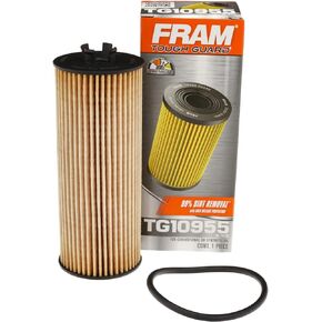 FRAM Tough Guard Cartridge Replacement Oil Filter TG10955, Designed for Interval Full-Flow Conventional and Synthetic Oil Changes Lasting Up to 15K Miles (Pack of 1)