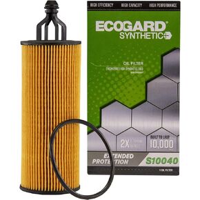 ECOGARD S10040 Premium Cartridge Engine Oil Filter for Synthetic Oil Fits Jeep Grand Cherokee 3.6L 2014-2021, Wrangler 3.6L 2014-2021, Cherokee 3.2L 2014-2021, Wrangler JK 3.6L 2018