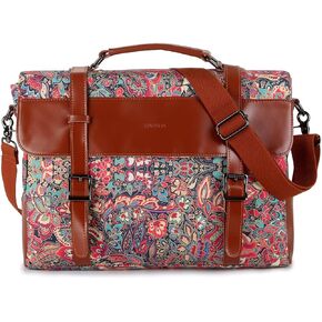 Baosha Leather 15.6 inch Laptop Computer Bag Briefcase Messenger Shoulder Bag for men and Women YL-03