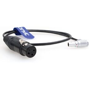 Eonvic XLR Female 3 pin to Right Angle 6 Pin Male Audio Video Cable for ARRI Alexa Mini LF Camera