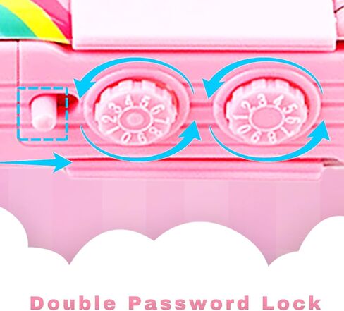 Pop Up Multifunction Pencil Case, Cute Cartoon Pen Box Organizer Stationery with Password Lock, Sharpener, Schedule, Whiteboard, School Supplies, Best Birthday Gifts for Kids Teens in Kuwait