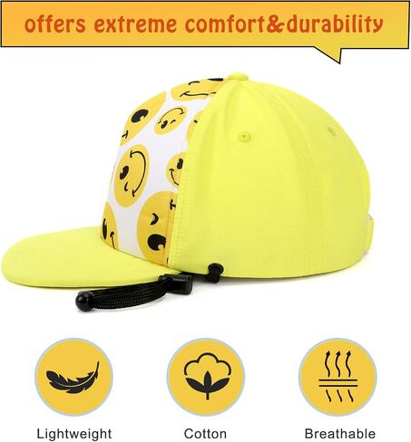 UPF 50+ Kids Baseball Hat Visor to Protect Against UV Sun Rays - Toddler Boy Girl Quick Dry Sun Hats and Print Baseball Cap in Saudi Arabia