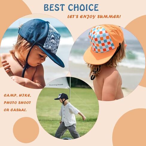 UPF 50+ Kids Baseball Hat Visor to Protect Against UV Sun Rays - Toddler Boy Girl Quick Dry Sun Hats and Print Baseball Cap in Saudi Arabia
