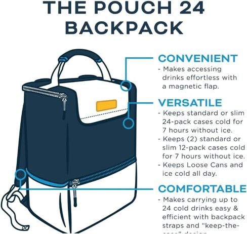 Kanga Insulated Cooler Back Pack - Portable Cooler Bag - 24 Can Beer and Seltzer Drink Cooler - Insulated Leak Proof and Durability Tested - Kanga Pouch Cooler in Saudi Arabia