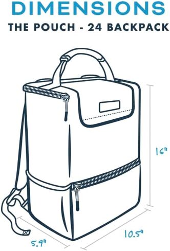 Kanga Insulated Cooler Back Pack - Portable Cooler Bag - 24 Can Beer and Seltzer Drink Cooler - Insulated Leak Proof and Durability Tested - Kanga Pouch Cooler in Saudi Arabia