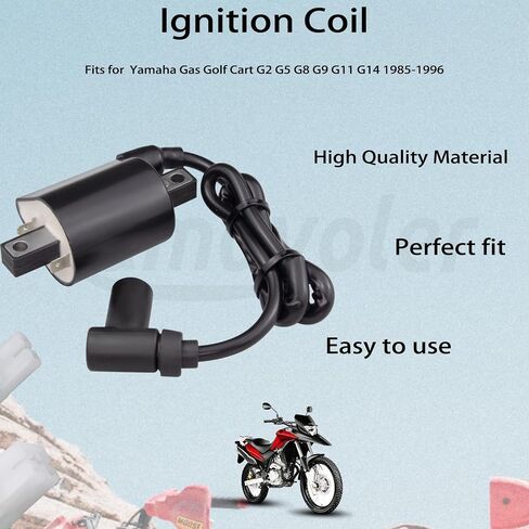 Ignition Coil Replacement Parts Fits for Yamaha Gas Golf Cart G2 G5 G8 G9 G11 G14 1985-1996 J38-82310-20-00, JF2-82310-00-00, BR8ES,99999-02368-00. in Saudi Arabia