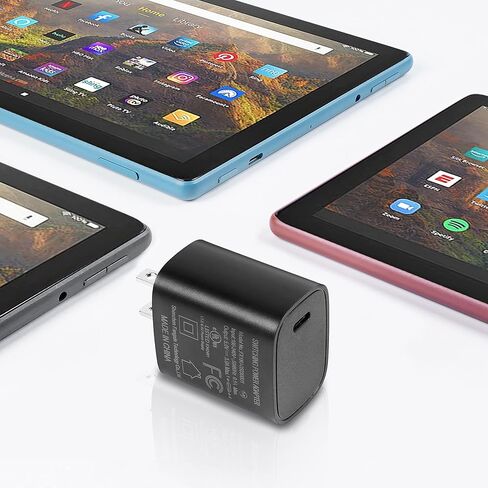 شاحن سريع 15 وات مع كابل USB C بطول 6 أقدام مناسب لجهاز Amazon Fire HD 8 10 Plus، والأطفال، والأطفال Pro، وFire Max 11 Tablet (إصدار 2020-2023)، وKindle Paperwhite الجيل الحادي عشر، وKindle Scribe، وKindle الجيل الحادي عشر in Kuwait