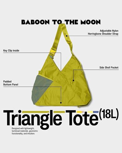 Baboon to the Moon Triangle Tote Bag - in Multiple Colors, Water-Repellent, Durable & Spacious Tote in Saudi Arabia