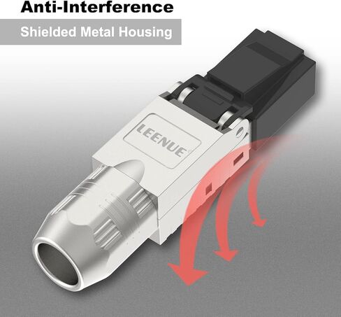 RJ45 Cat7 موصل أداة خالية من الأدوات RJ45 إنهاء التوصيل قابلة لإعادة الاستخدام محمية لكابلات إيثرنت 10 جيجابت في الثانية POE 4 Pack in Kuwait