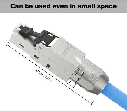 RJ45 Cat7 موصل أداة خالية من الأدوات RJ45 إنهاء التوصيل قابلة لإعادة الاستخدام محمية لكابلات إيثرنت 10 جيجابت في الثانية POE 4 Pack in Kuwait