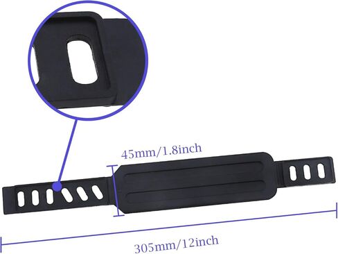 اصنع فكرة حزام دواسة الدراجة الثابتة، 12 × 1-4/5 بوصة قابل للتعديل لممارسة التمارين الرياضية في صالة الألعاب الرياضية المنزلية باللون الأسود in Kuwait