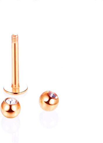 10pc Mixed Color Crystal 16g Steel Labret Stud Lip Ear Tragus Monroe Ring Piercing Jewelry Set in Saudi Arabia