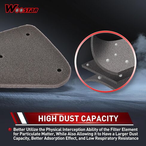 WOOSTAR Motorcycle Air Filter Element Replacement for 2 Stroke 50cc 70cc 90cc JOG Minarelli Polaris Jonway Qlink Eton Scooter ATV Quad Dirt Pit Bike in Saudi Arabia