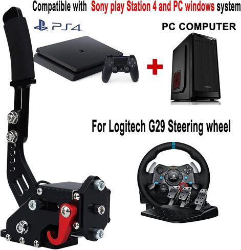 ترقية Obokidly 2 في 1 USB فرملة اليد دعم G29 متوافق مع PS4 + PC لـ Simracing Game Sim Rig مع المشبك (أزرق) in Saudi Arabia