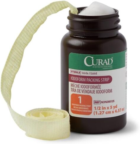 شاش Medline NON266125H، شريط تعبئة، يودوفورم، 1/2 بوصة × 5 ياردة، St in Kuwait