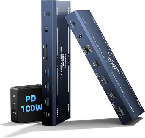 ACASIS Thunderbolt 4 Mini Dock, Single 8K or Dual 4K 60Hz Display, 120W DC Charging, Works with Thunderbolt 4, Thunderbolt 3, USB4, and Other USB-C Host Computers and Mobile Devices in Saudi Arabia