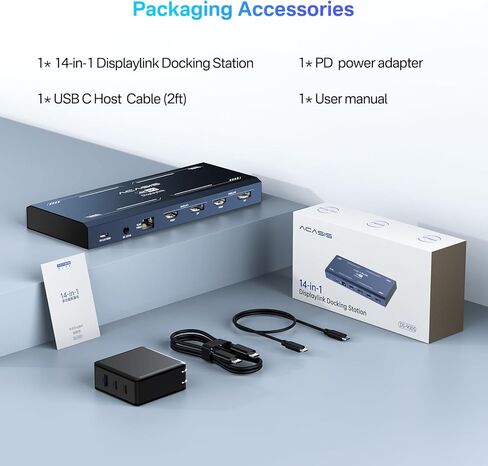 ACASIS Thunderbolt 4 Mini Dock, Single 8K or Dual 4K 60Hz Display, 120W DC Charging, Works with Thunderbolt 4, Thunderbolt 3, USB4, and Other USB-C Host Computers and Mobile Devices in Saudi Arabia