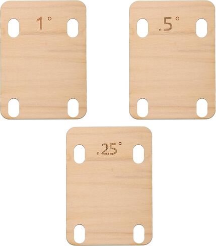 3pcs Guitar Neck Shims, Solid Maple Wood Guitar Neck Shim Protection 0.25, 0.5 and 1 Degree Portable Guitar Neck Plate Tool for Bass Guitar Repair in Saudi Arabia