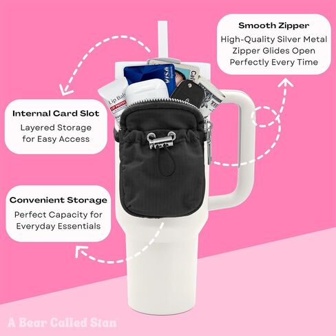 Stanny Pack | Water Bottle Pouch | Accessories Bag for Stanley Cup Tumbler, Hydro Flask, YETI, Owala, Simple Modern, HydroFlask Bottles | Compatible with 18oz, 20oz, 24oz, 32oz, 40oz (Blue Skies) in Saudi Arabia