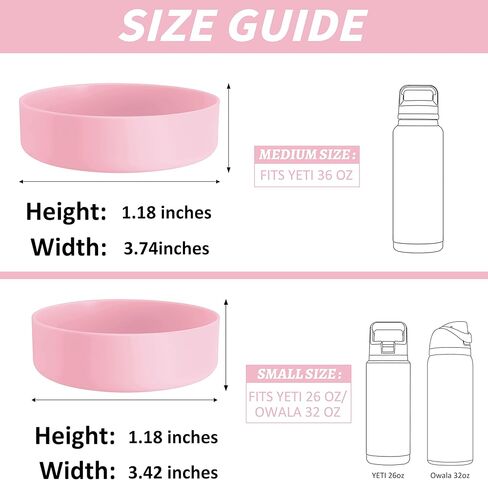 حذاء زجاجة مياه، متوافق مع YETI، زجاجات مياه Owala، ملحق واقي زجاجة مياه من السيليكون، سيليكون مضاد للانزلاق لحذاء YETI/Owala، غطاء حماية سفلي in Kuwait