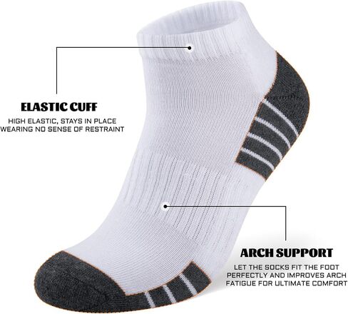 Heatuff Mens Cushioned Ankle Socks, Breathable Moisture Wicking Low Cut Casual Socks (7 Pairs) in Saudi Arabia