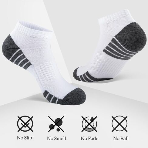 Heatuff Mens Cushioned Ankle Socks, Breathable Moisture Wicking Low Cut Casual Socks (7 Pairs) in Saudi Arabia