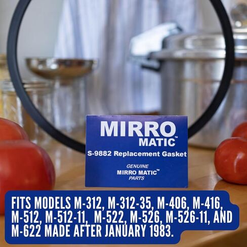 حشية بديلة أصلية S-9882 لعلب ضغط Mirro تناسب M-312، M-312-35، M-406، M-416، M-512، M-512-11، M-522، M-526، M-526 -11، M-622 صنع بعد يناير 1983. in Kuwait