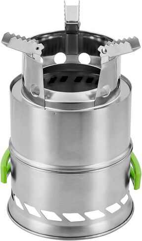 YETO Portable Camping Stove – Stainless Steel Camping Cookware – Lightweight Backpack Stove – Mini Wood Burning Stove for Camping and Hiking in Kuwait