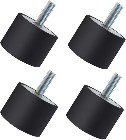 SING F LTD 4 قطع M8 40 × 30 مم ممتص مضاد للاهتزاز عازل بكرة مطاطية ذكر أنثى صامت كتلة المثبط لضواغط الهواء المهندسين مضخات المياه in Saudi Arabia