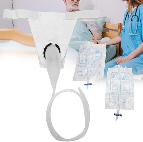 جامع البول من السيليكون، حقيبة تجميع البول للرجال، حقيبة تصريف البول من السيليكون قابلة لإعادة الاستخدام، حقيبة جمع البول للرجال المسنين طريحي الفراش in Kuwait